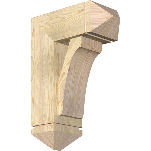 Ekena Millwork Legacy Arts and Crafts Rough Sawn Bracket w/ Offset Brace, Douglas Fir, 8"W x 18"D x 26"H BKT0806X18X26LEC03RDF - main